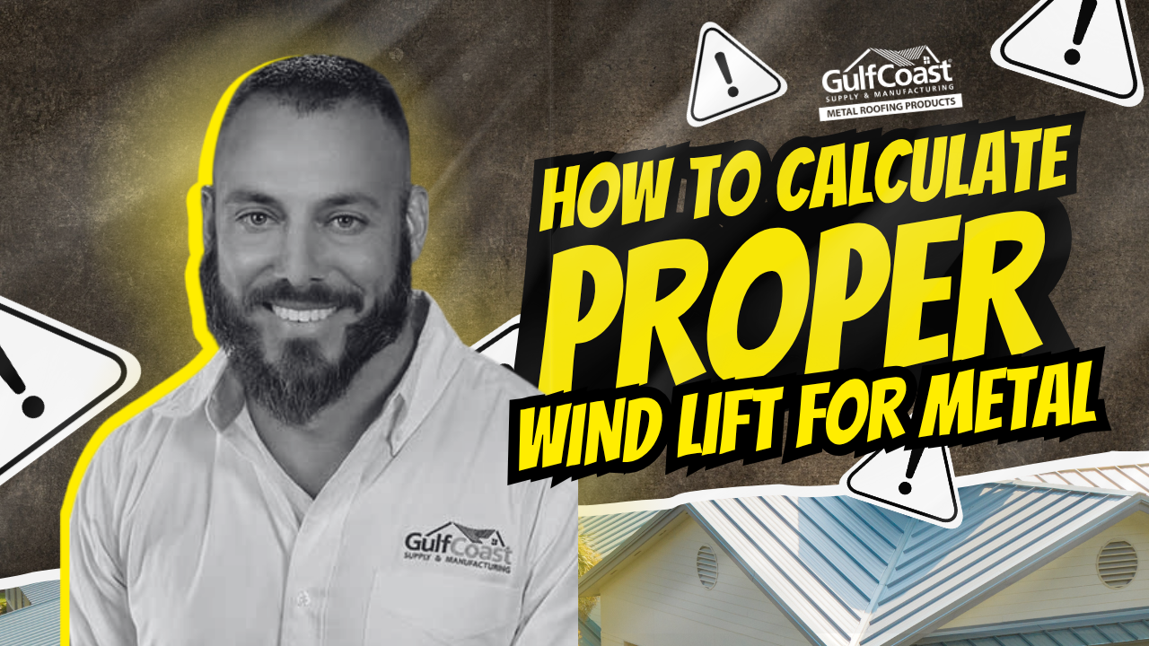 Guide on calculating wind lift for metal roofs.